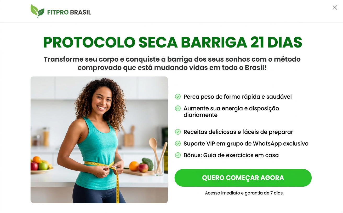 Prévia da página da oferta Protocolo Seca 21 Dias